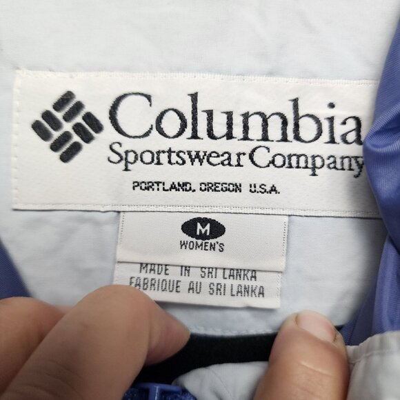 Columbia Jacket Womens Medium Two Tone Blue Hooded Softshell Full Zip Gorpcore - Picture 2 of 10